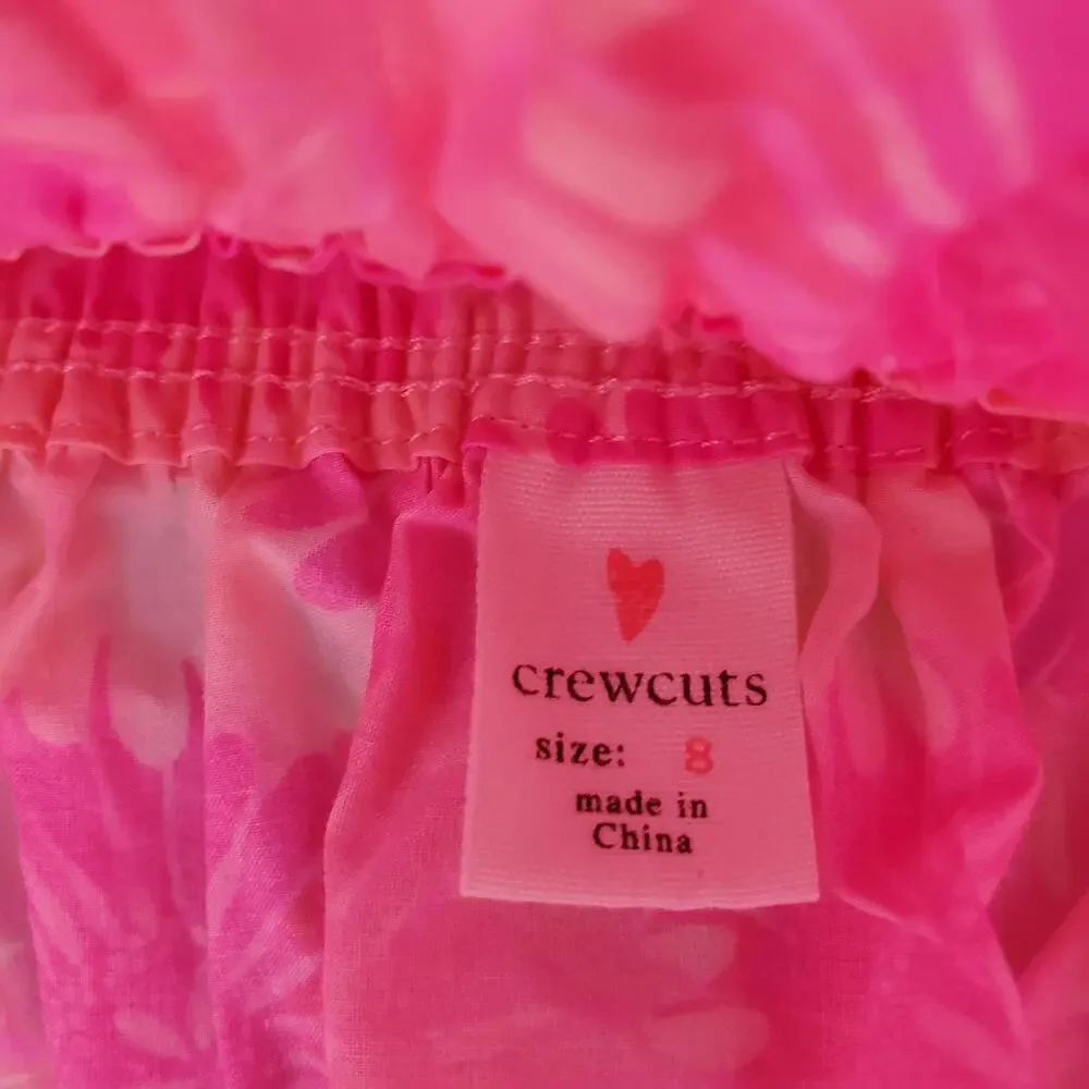 Crewcuts Skirt Girls Pink Floral Pull On Size 8
